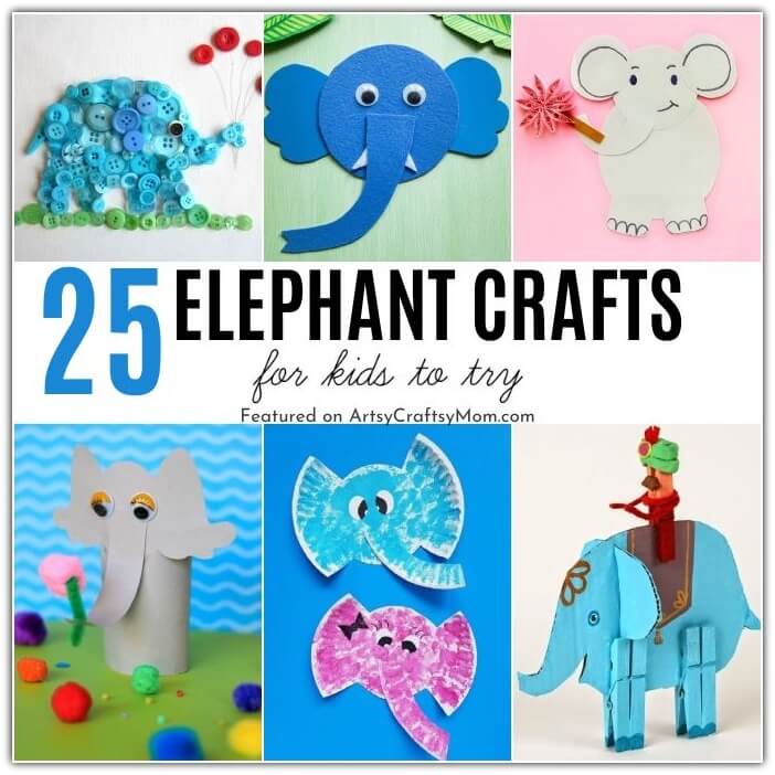25 Enormously Cute Elephant Crafts for Kids 29 These incredibly cute elephant crafts for kids are perfect for all kinds of occasions. From Elmer, Horton and Clay and paper, there's an elephant craft you will fall in love with!