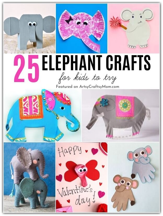 25 Enormously Cute Elephant Crafts for Kids 30 These incredibly cute elephant crafts for kids are perfect for all kinds of occasions. From Elmer, Horton and Clay and paper, there's an elephant craft you will fall in love with!