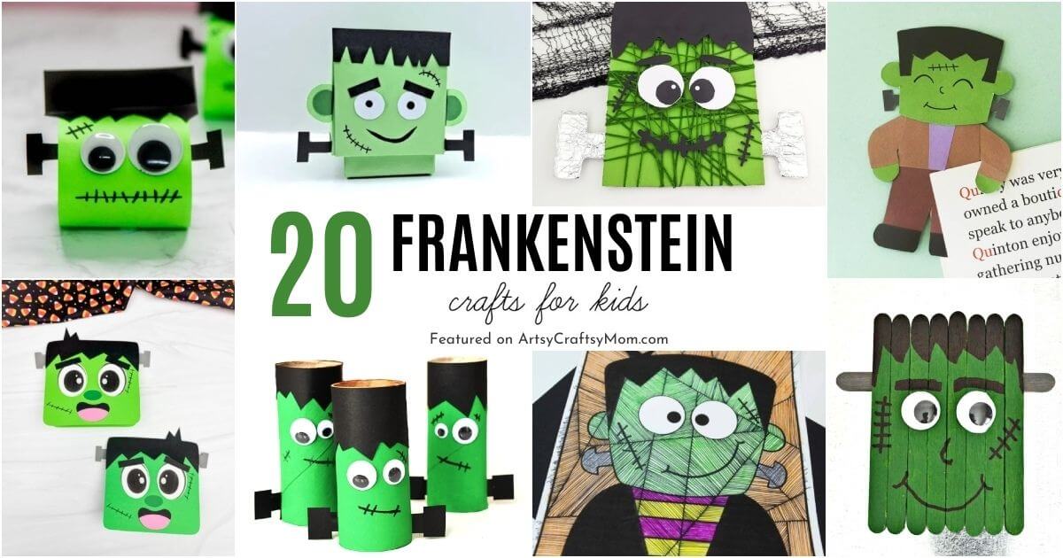 Celebrate Frankenstein Friday or Frankenstein Day with these fun Frankenstein crafts for kids! Use paper, craft sticks and more to unleash your creativity!