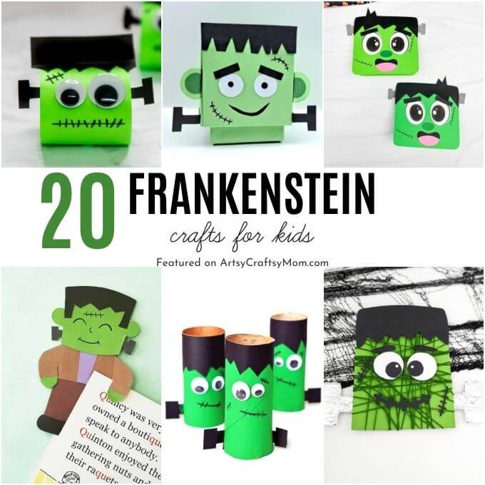 Celebrate Frankenstein Friday or Frankenstein Day with these fun Frankenstein crafts for kids! Use paper, craft sticks and more to unleash your creativity!