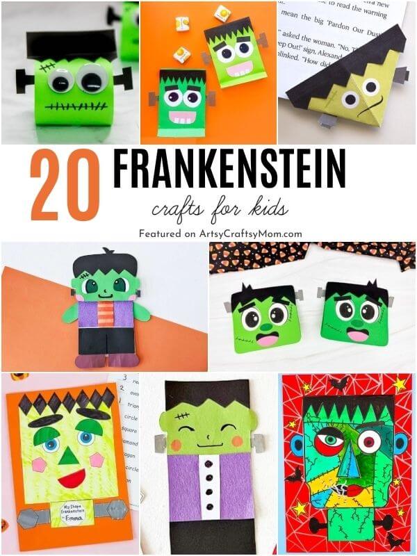 Celebrate Frankenstein Friday or Frankenstein Day with these fun Frankenstein crafts for kids! Use paper, craft sticks and more to unleash your creativity!