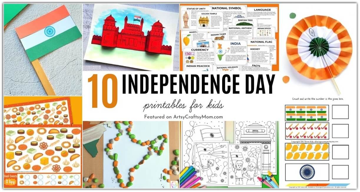 Celebrate India's special day with these amazing India Independence Day Printables for Kids! Includes coloring, games, crafts and more!
