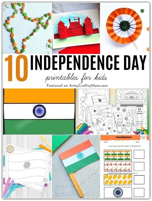 Celebrate India's special day with these amazing India Independence Day Printables for Kids! Includes coloring, games, crafts and more!