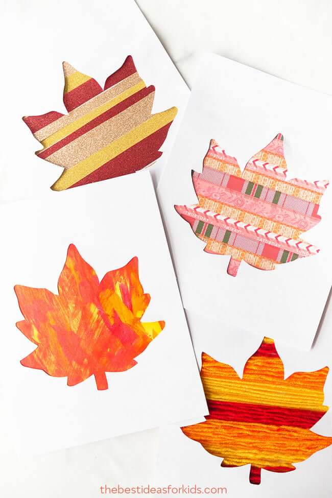20 Fantastic Fall Leaf Crafts for Kids 12 Celebrate the start of Autumn with these pretty Fall leaf crafts for kids! Get drenched in the colors of Fall - yellows, oranges, browns and reds!