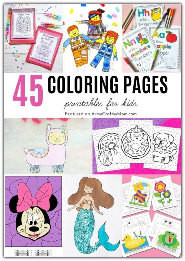 Keep kids busy with these pretty printable coloring pages for kids! Print as many times as you like and try out a different color scheme every time!
