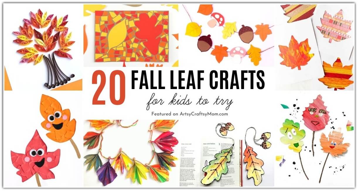 20 Fantastic Fall Leaf Crafts for Kids 24 Celebrate the start of Autumn with these pretty Fall leaf crafts for kids! Get drenched in the colors of Fall - yellows, oranges, browns and reds!