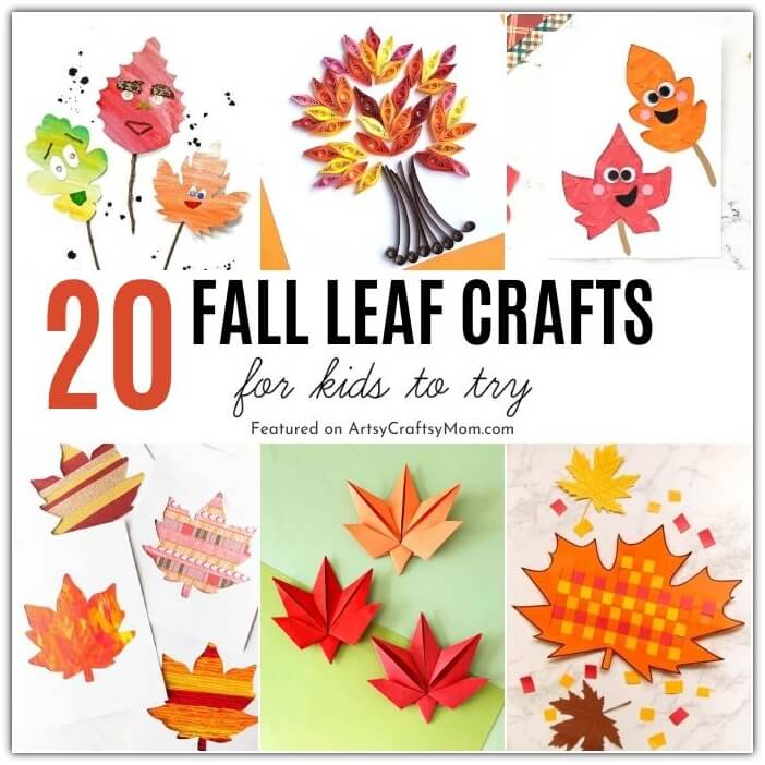 20 Fantastic Fall Leaf Crafts for Kids 22 Celebrate the start of Autumn with these pretty Fall leaf crafts for kids! Get drenched in the colors of Fall - yellows, oranges, browns and reds!