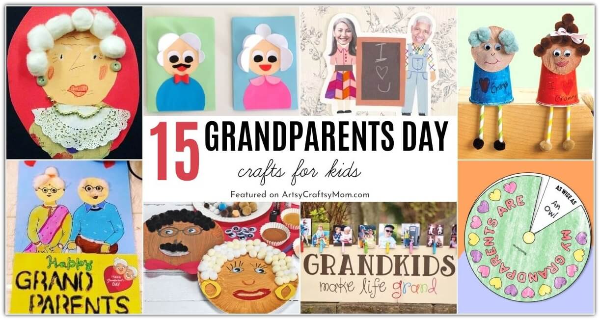 Celebrate Grandma and Grandpa with these adorable Grandparents Day crafts for kids to make! There's something for every age, so let's go!