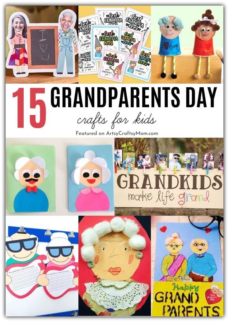 Celebrate Grandma and Grandpa with these adorable Grandparents Day crafts for kids to make! There's something for every age, so let's go!