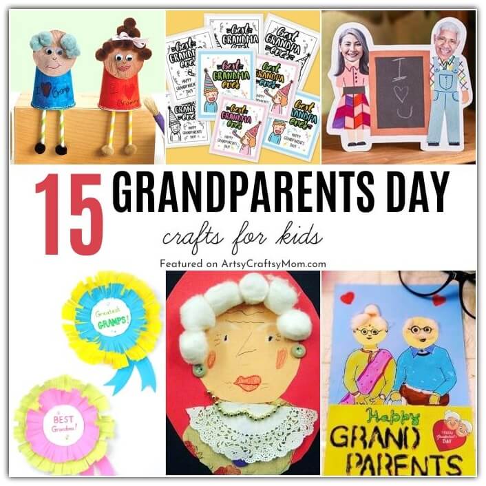 Celebrate Grandma and Grandpa with these adorable Grandparents Day crafts for kids to make! There's something for every age, so let's go!