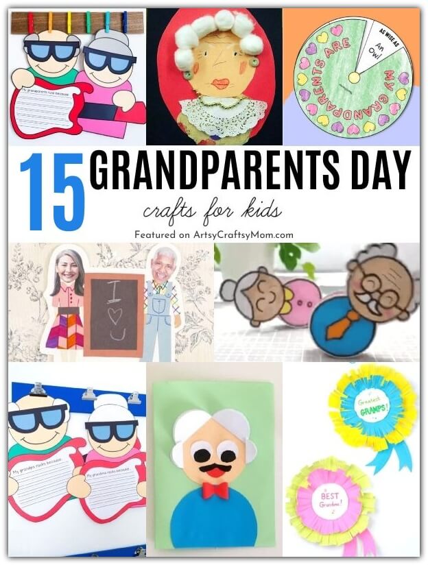 Celebrate Grandma and Grandpa with these adorable Grandparents Day crafts for kids to make! There's something for every age, so let's go!