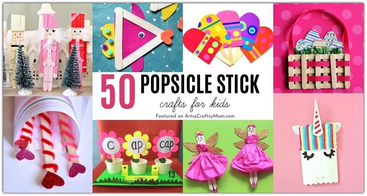 Save your Popsicle sticks for these amazing Popsicle stick crafts for kids to make & play! We've got crafts for every season & holiday, so jump in!
