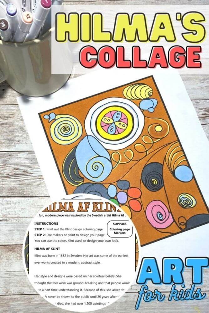 These Hilma af Klint art projects for kids are perfect for October - it's the artist's birthday month, and it fits in quite well with the season's spirit!