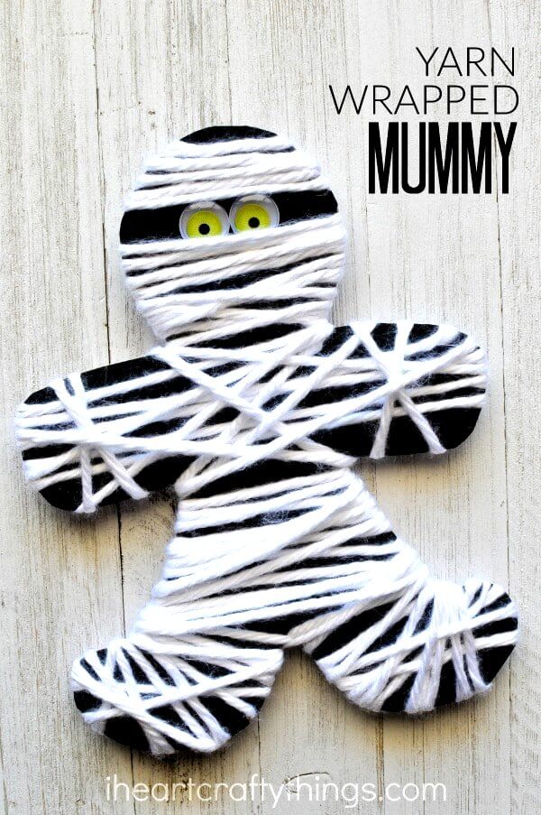 Get ready to unwrap some magical mummy crafts for kids this Halloween! Make mummies with paper, tape, yarn, jars, sticks and more!