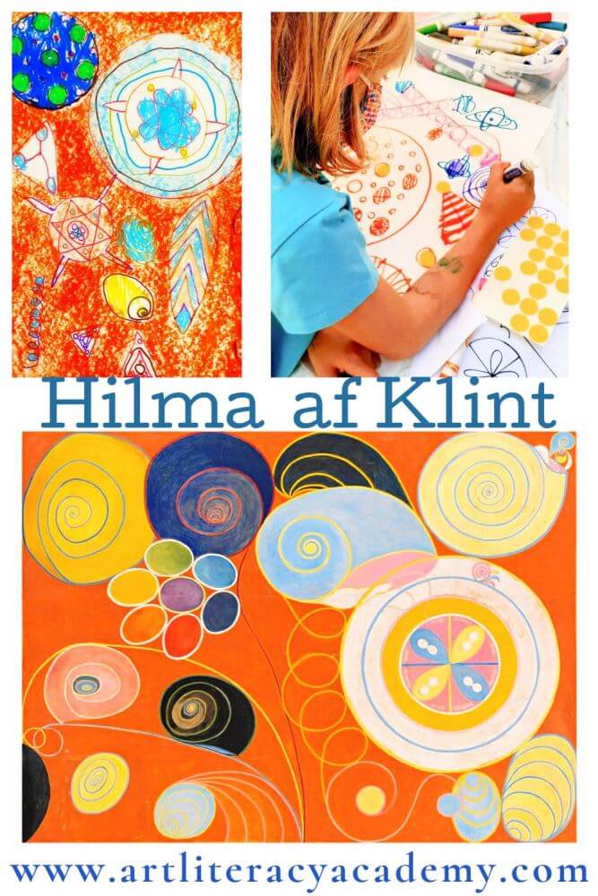 These Hilma af Klint art projects for kids are perfect for October - it's the artist's birthday month, and it fits in quite well with the season's spirit!