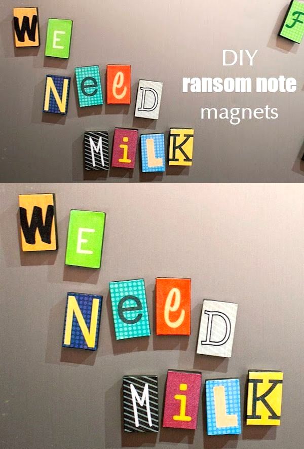 20 Awesome DIY Fridge Magnets for Kids and Teens 13 Here are some awesome ideas for DIY fridge magnets for kids and teens to make! They can be put on the fridge, file cabinet or magnetic board!