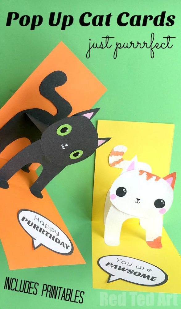 Give your handmade cards an extra dimension with these creative DIY 3D Pop-Up Cards for Kids! Includes options for a year of holidays!