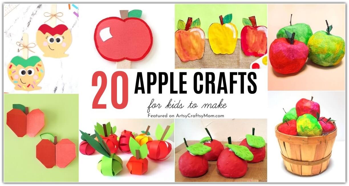 These apple crafts for kids are perfect to get your kids excited about Fall! Get crafting with yarn, paper, playdoh, paper plates and more!
