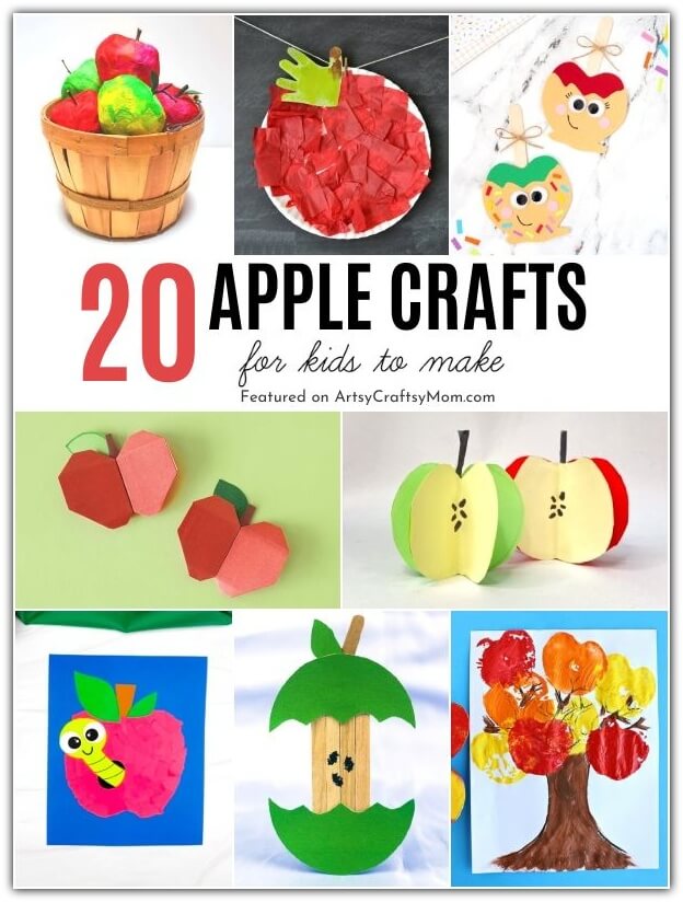 These apple crafts for kids are perfect to get your kids excited about Fall! Get crafting with yarn, paper, playdoh, paper plates and more!