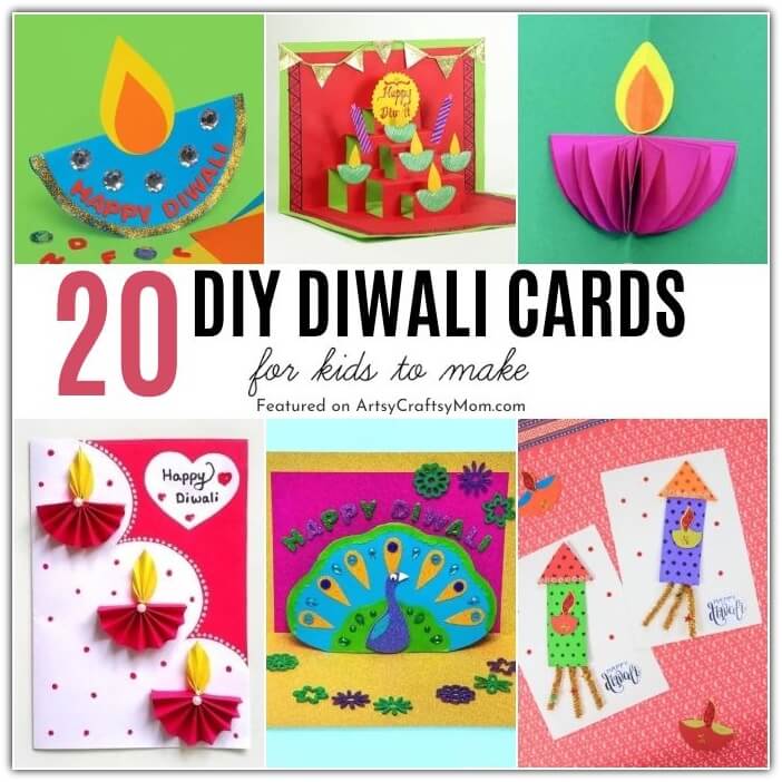 20 Stunning Diwali Card Making Ideas for Kids 21 This is the ultimate list of Diwali card making ideas for kids & adults! Nothing like a handmade card to let your loved ones know how special they are!