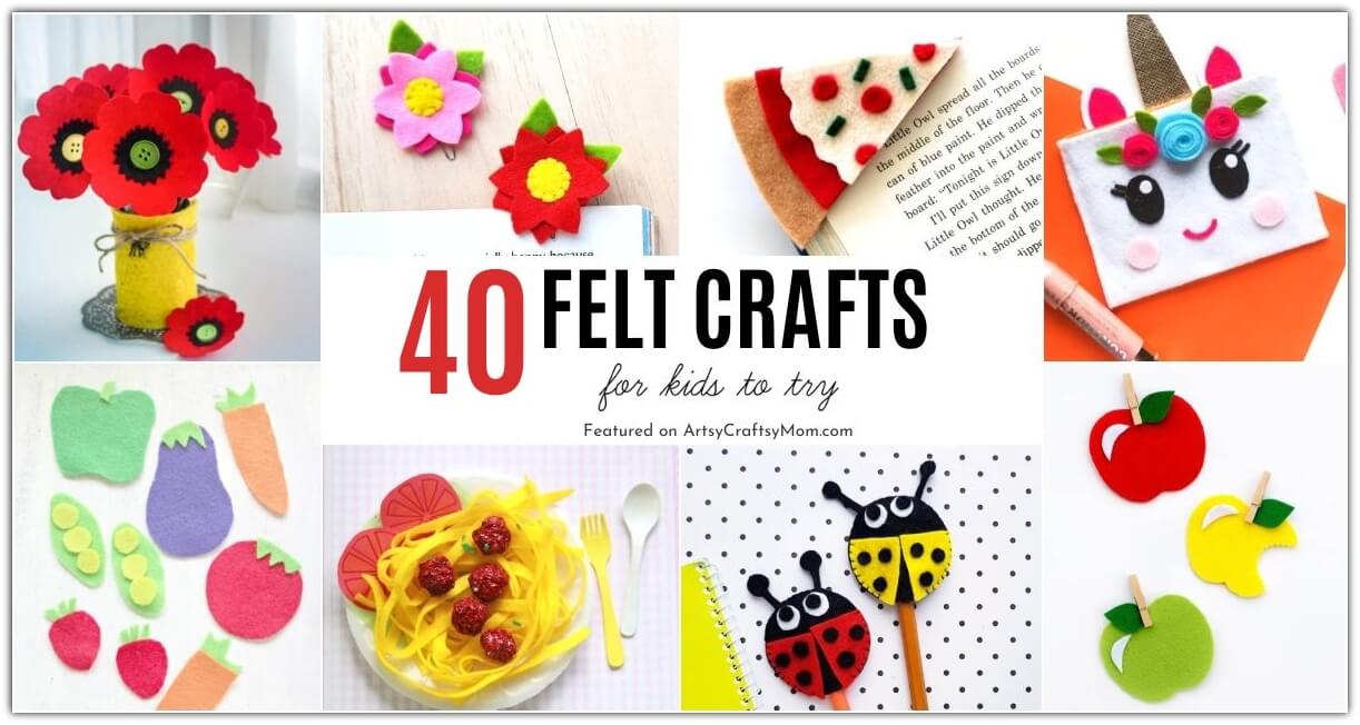 Gather all your leftover felt, because we've got some amazing Felt Crafts for Kids lined up! From plushies to pencil toppers, there's a lot to make!