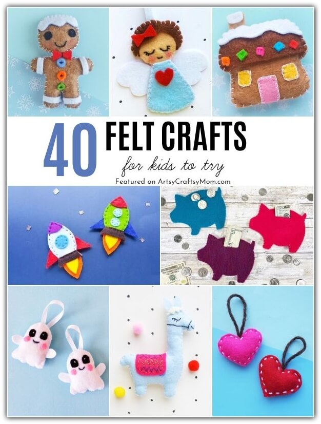 Gather all your leftover felt, because we've got some amazing Felt Crafts for Kids lined up! From plushies to pencil toppers, there's a lot to make!