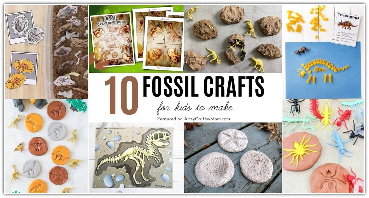 Let's go digging for fossils this ​National Fossil Day! Here are some fascinating fossil crafts for kids to make and learn all about fossils!
