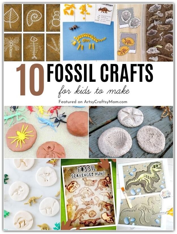 Let's go digging for fossils this ​National Fossil Day! Here are some fascinating fossil crafts for kids to make and learn all about fossils!