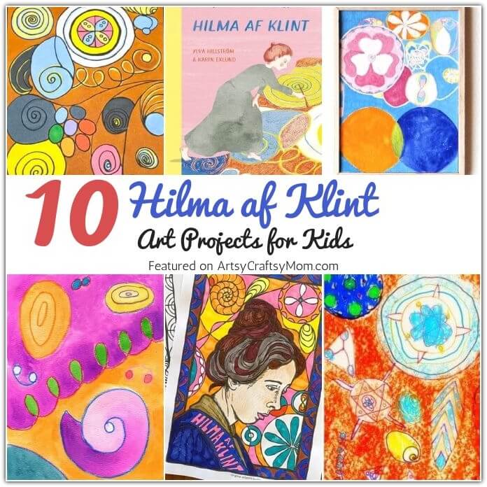 These Hilma af Klint art projects for kids are perfect for October - it's the artist's birthday month, and it fits in quite well with the season's spirit!