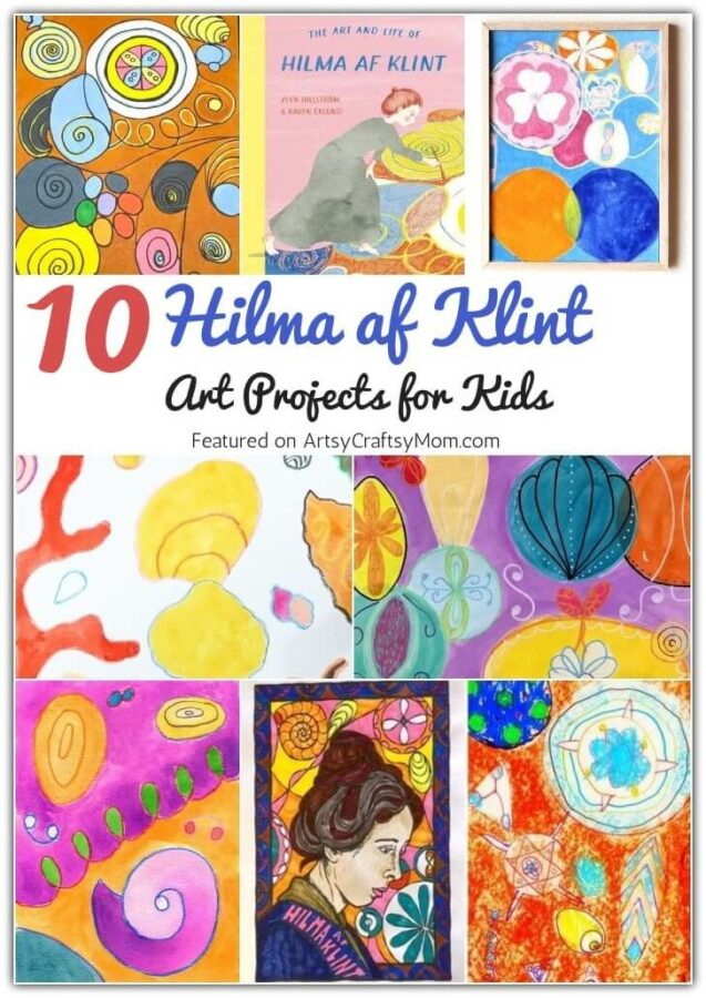 These Hilma af Klint art projects for kids are perfect for October - it's the artist's birthday month, and it fits in quite well with the season's spirit!