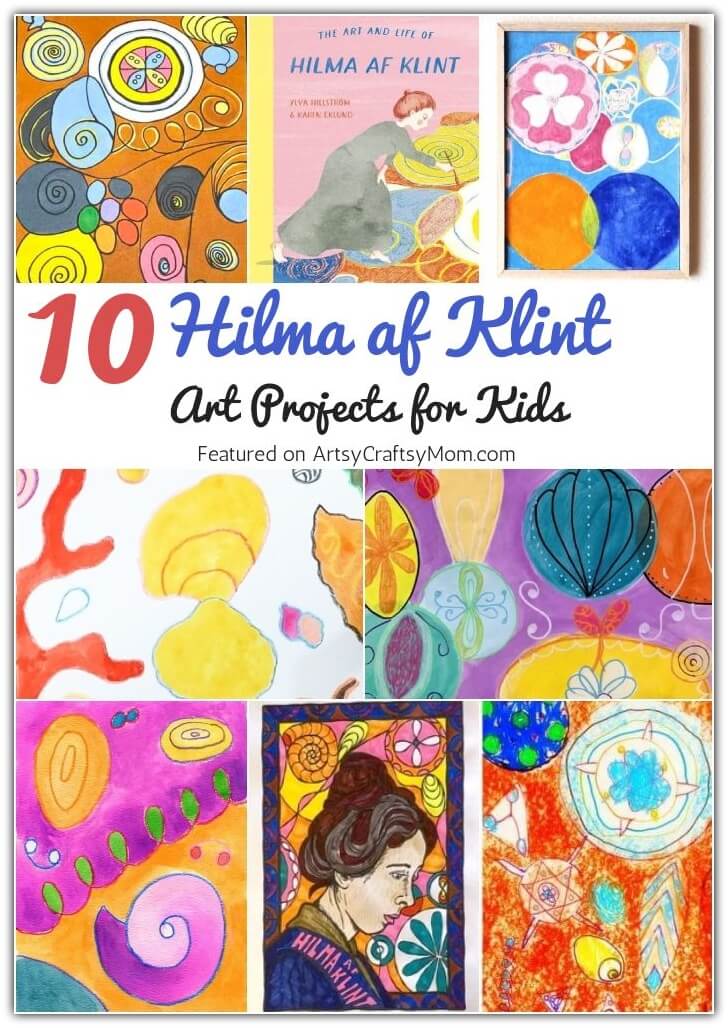 These Hilma af Klint art projects for kids are perfect for October - it's the artist's birthday month, and it fits in quite well with the season's spirit!