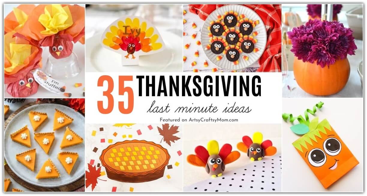 Our Last Minute Thanksgiving week Ideas have you covered when it comes to decorations, food, crafts, activities and much more!