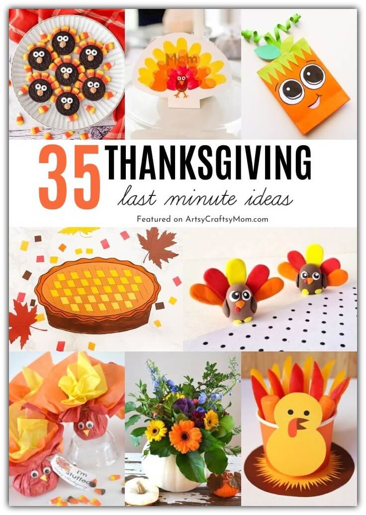 Our Last Minute Thanksgiving week Ideas have you covered when it comes to decorations, food, crafts, activities and much more!