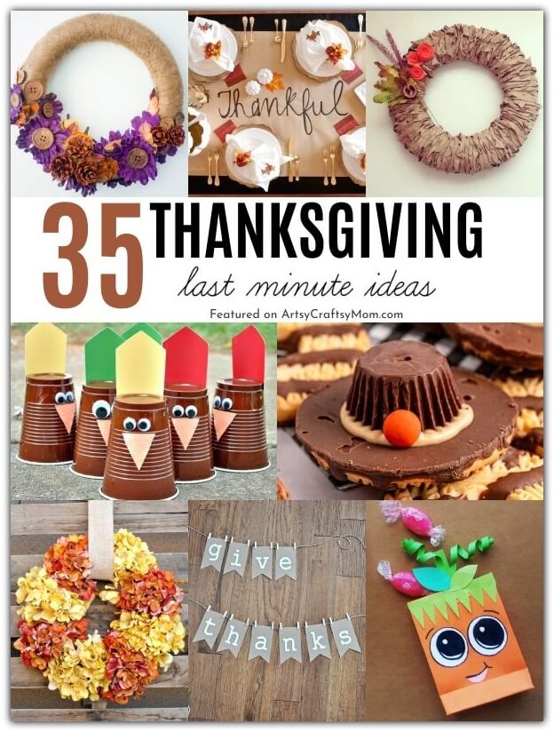 Our Last Minute Thanksgiving week Ideas have you covered when it comes to decorations, food, crafts, activities and much more!