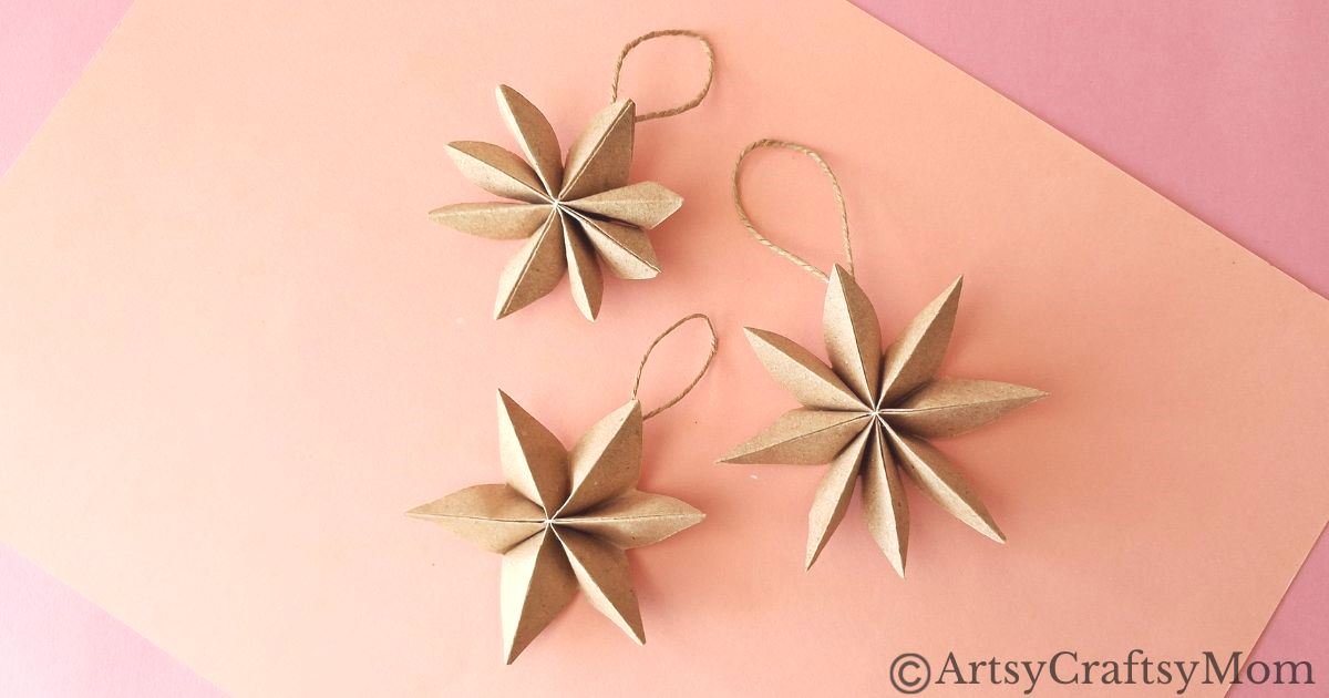 Can you turn a paper bag into a Christmas ornament? Well, this paper bag star ornament craft certainly proves it can be done without much effort!