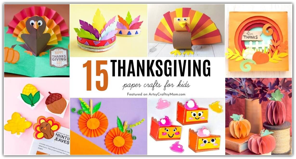 Keep the kids busy this festive season with our easy Thanksgiving paper crafts! Gather all your colored paper and basic craft supplies - let's begin!