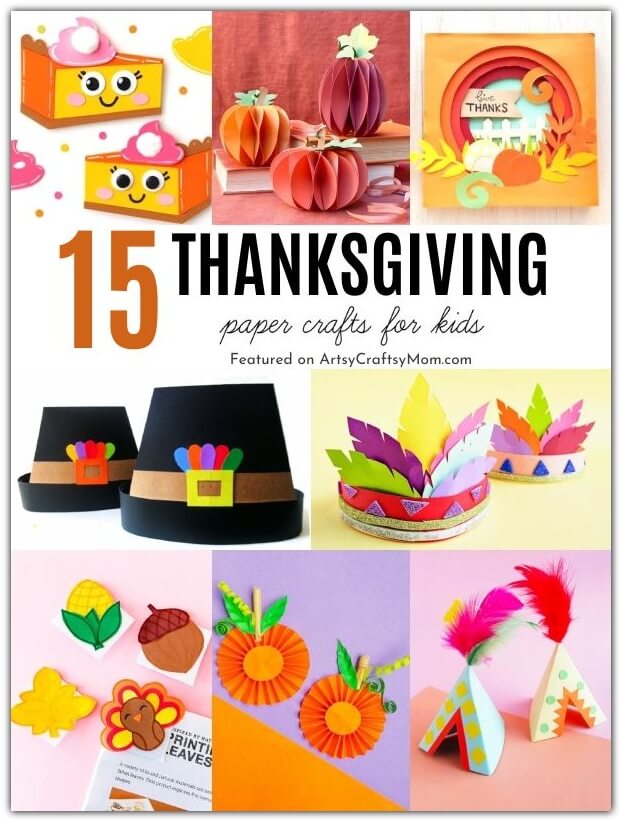 Keep the kids busy this festive season with our easy Thanksgiving paper crafts! Gather all your colored paper and basic craft supplies - let's begin!