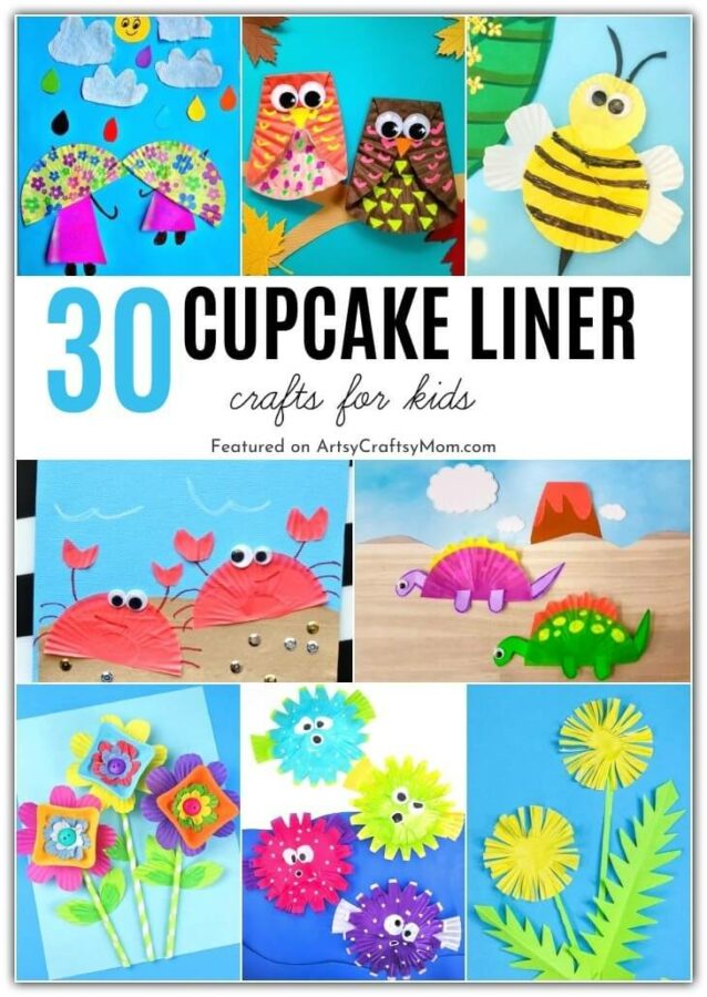 Check out our list of Cute and Easy Cupcake Liner Crafts for Kids to see how you can turn cupcake liners into birds, animals, flowers, dolls, and more!