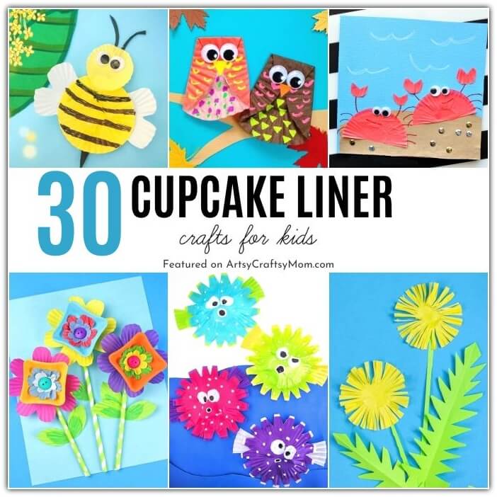 Check out our list of Cute and Easy Cupcake Liner Crafts for Kids to see how you can turn cupcake liners into birds, animals, flowers, dolls, and more!