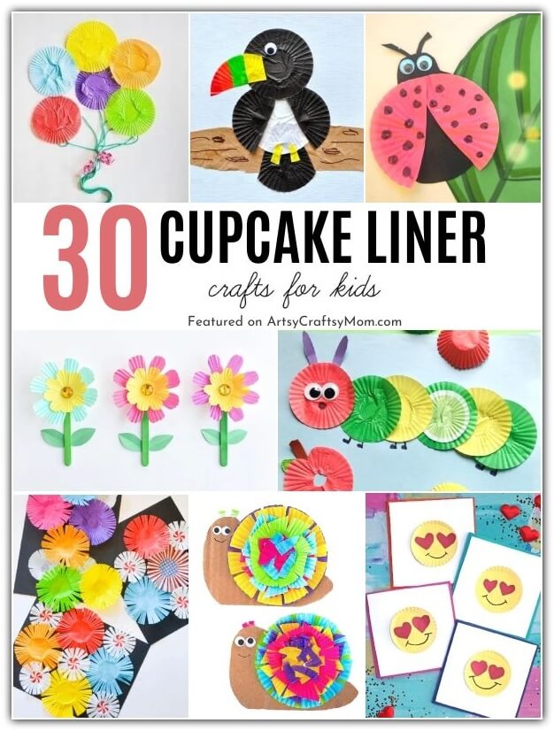 Check out our list of Cute and Easy Cupcake Liner Crafts for Kids to see how you can turn cupcake liners into birds, animals, flowers, dolls, and more!