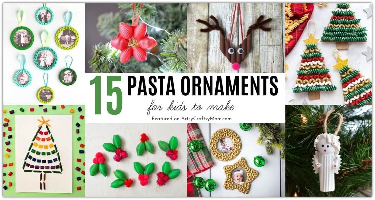 Give your Christmas tree a heartfelt touch of homemade with&nbsp;these Easy DIY Pasta Ornaments for kids to make this Christmas season!