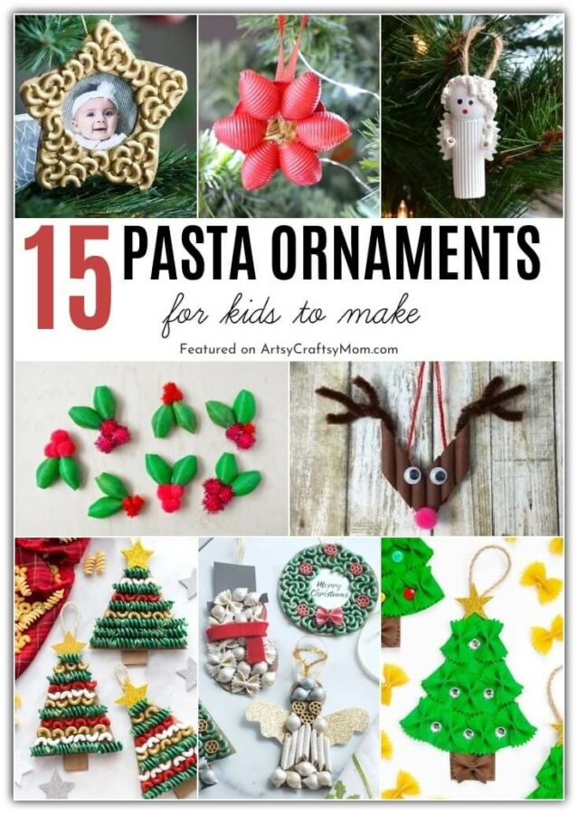 Give your Christmas tree a heartfelt touch of homemade with these Easy DIY Pasta Ornaments for kids to make this Christmas season!