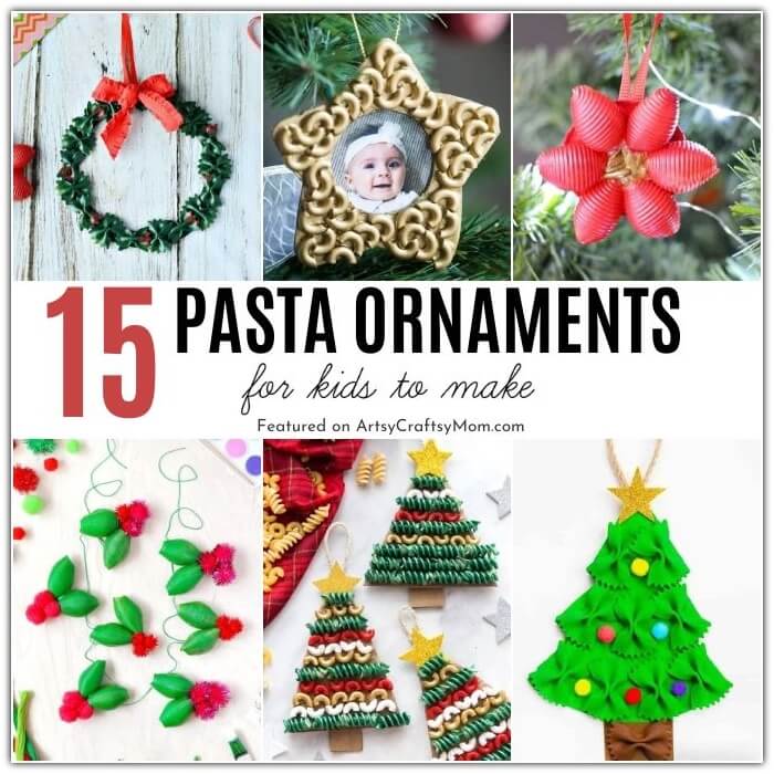 Give your Christmas tree a heartfelt touch of homemade with&nbsp;these Easy DIY Pasta Ornaments for kids to make this Christmas season!