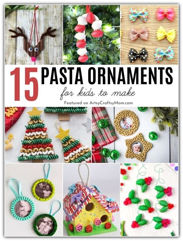 Give your Christmas tree a heartfelt touch of homemade with&nbsp;these Easy DIY Pasta Ornaments for kids to make this Christmas season!
