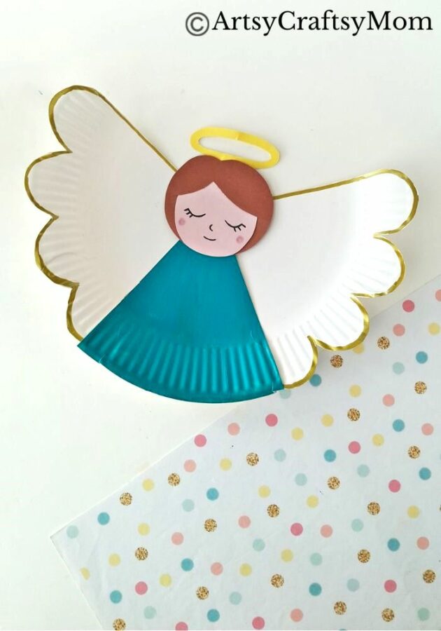 If you're looking for an easy angel craft to make this Christmas with minimal supplies, this Paper Plate Angel Craft for Kids is perfect for you!