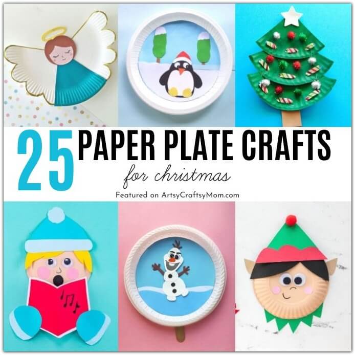 Here are our favorite Paper Plate Christmas Crafts for kids to make! Includes Santa, reindeer, Christmas trees, wreaths, and more!