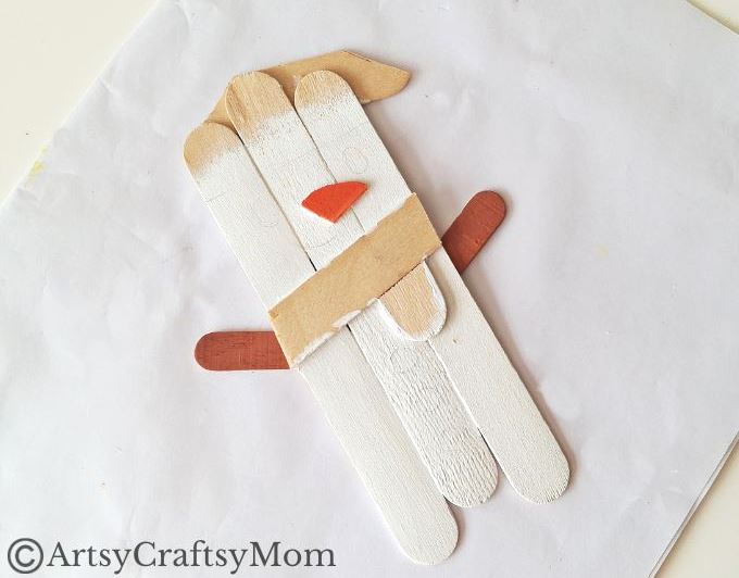 Who says a snowman has to be round? This Popsicle Stick Snowman Craft proves that you can have a snowman in any shape you like!