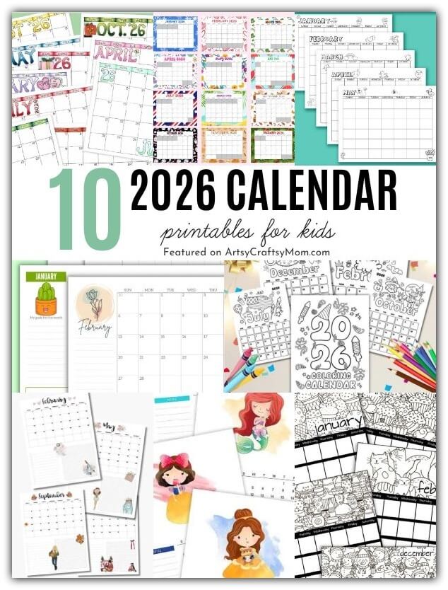 10 Free Printable Calendar Pages for Kids for 2026 13 Make the New Year your family's most organized year yet with these cute 10 Free Printable Calendar Pages for Kids! Disney princesses, superheroes, unicorns, and more!