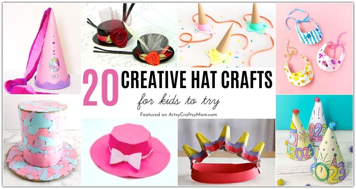 Whoever said that hats were out of style? Join your kids in bringing hats back with these creative hat crafts for National Hat Day.