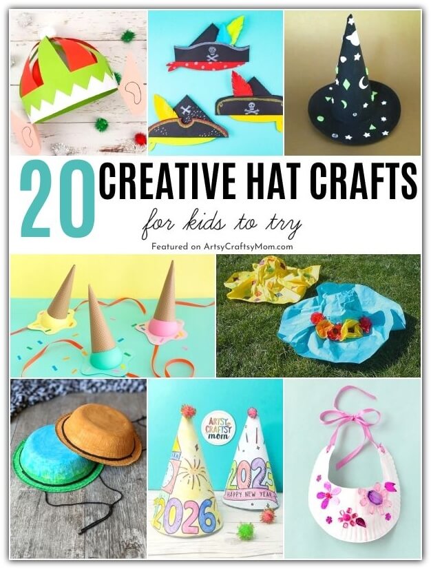 Whoever said that hats were out of style? Join your kids in bringing hats back with these creative hat crafts for National Hat Day.
